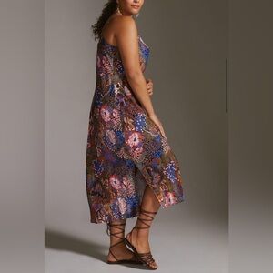 Anthropologie Elyse Cowl Neck Bias Slip Dress